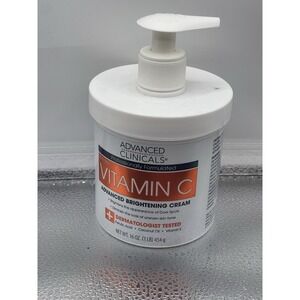 Advanced Clinicals Vitamin‎ C Advanced Brightening Cream - 16oz (1 Lb) 454g